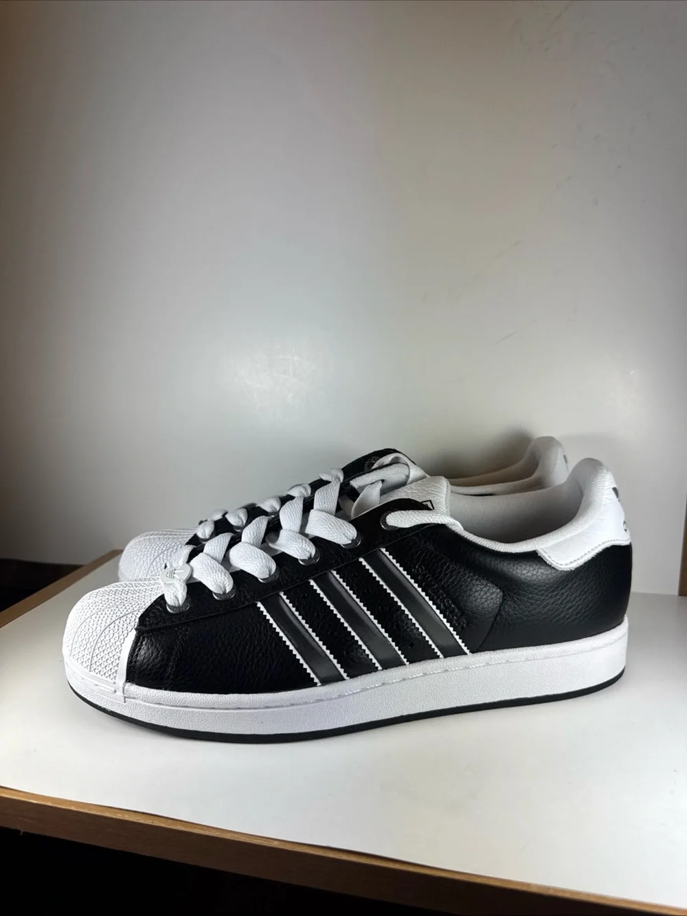 Adidas Superstar 2 Black Matte Silver White Size 12 Men’s Sneakers